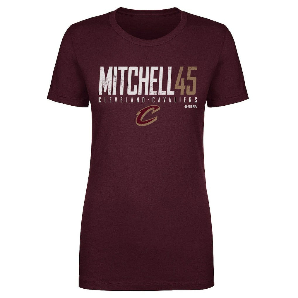 Donovan Mitchell Cleveland Cavaliers 500 Level Women's Elite T-Shirt Wine - NBA