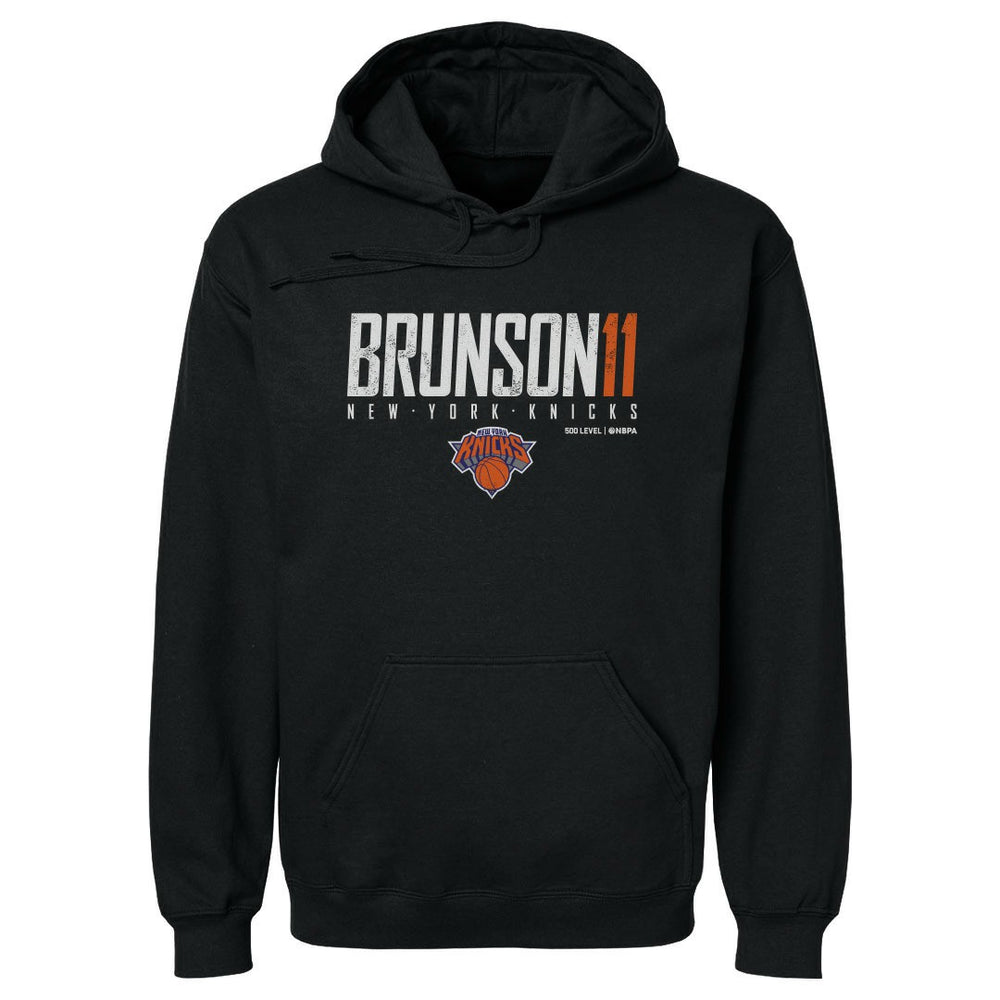 Jalen Brunson New York Knicks 500 Level Elite Pullover Hoodie Black - NBA
