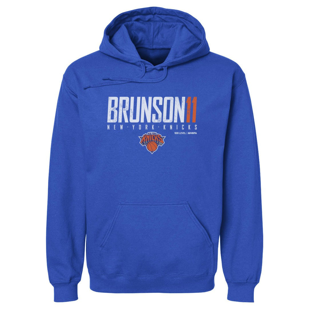 Jalen Brunson New York Knicks 500 Level Elite Pullover Hoodie Blue - NBA