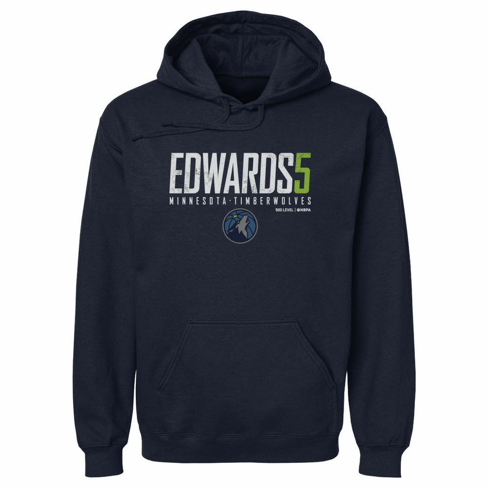 Anthony Edwards Minnesota Timberwolves 500 Level Elite Pullover Hoodie Navy - NBA