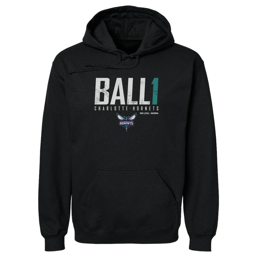 LaMelo Ball Charlotte Hornets 500 Level Elite Pullover Hoodie Black - NBA