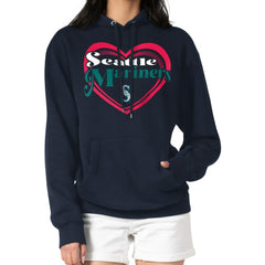 Seattle Mariners G-III 4Her by Carl Banks Women's Double Heart Fleece Pullover Hoodie - MLB