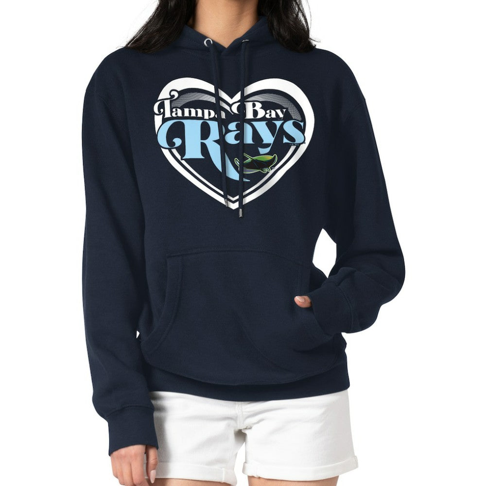 Tampa Bay Rays G-III 4Her by Carl Banks Women's Double Heart Fleece Pullover Hoodie - MLB