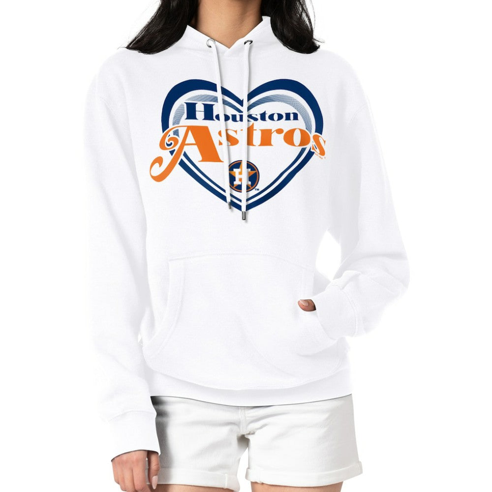 Houston Astros G-III 4Her by Carl Banks Women's Double Heart Fleece Pullover Hoodie - MLB