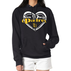 San Diego Padres G-III 4Her by Carl Banks Women's Double Heart Fleece Pullover Hoodie - MLB