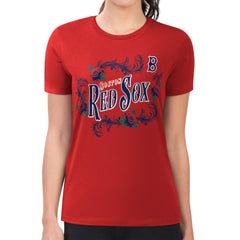 Boston Red Sox G-III 4Her by Carl Banks Women's Super-Slim Fit Lightweight Retro Roses T-Shirt - MLB