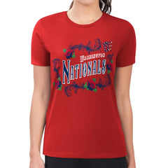 Washington Nationals G-III 4Her by Carl Banks Women's Super-Slim Fit Lightweight Retro Roses T-Shirt - MLB