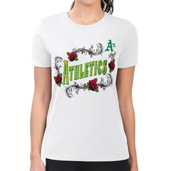 Athletics G-III 4Her by Carl Banks Women's Super-Slim Fit Lightweight Retro Roses T-Shirt - MLB