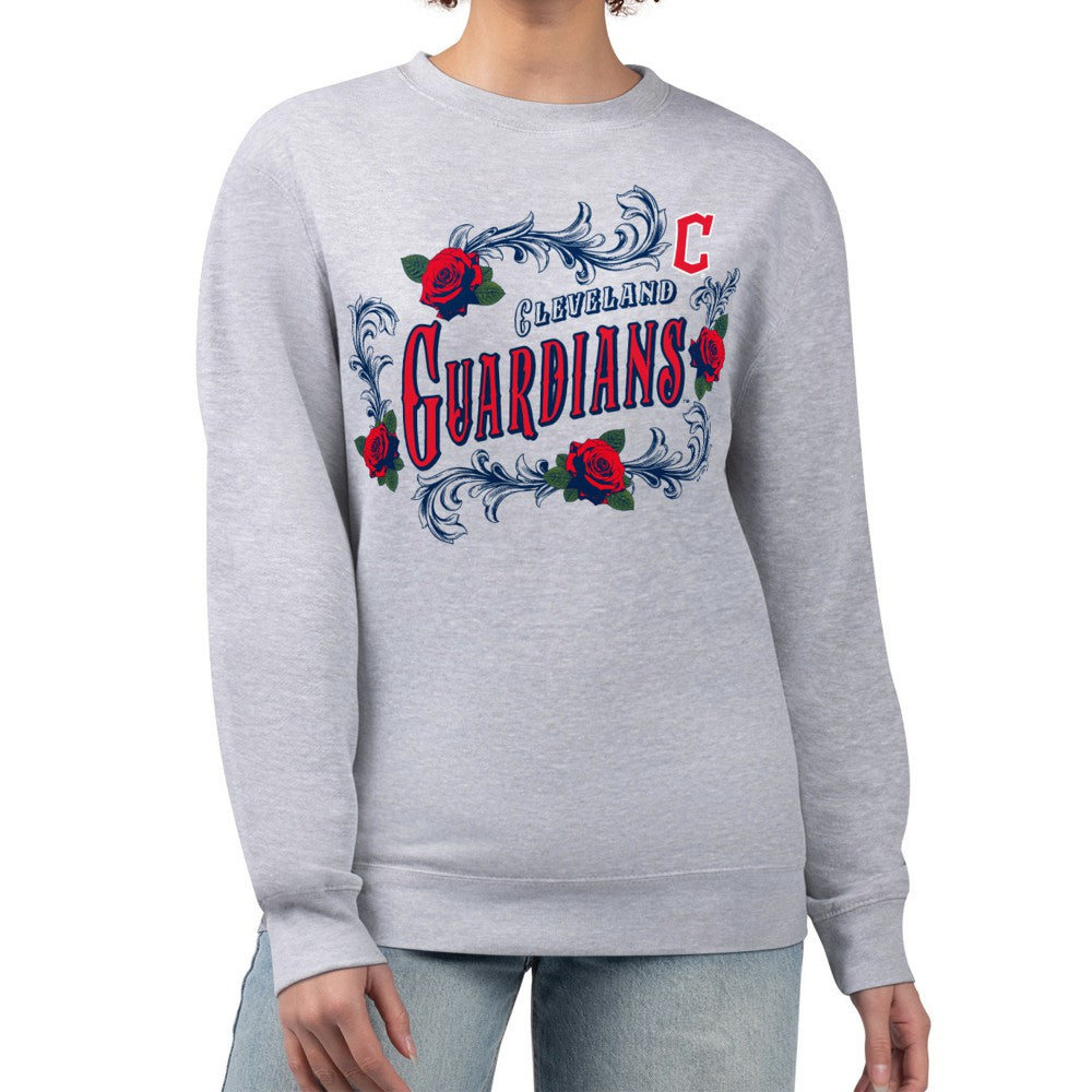 Cleveland Guardians G-III 4Her by Carl Banks Women's Retro Roses Fleece Pullover Sweatshirt - MLB