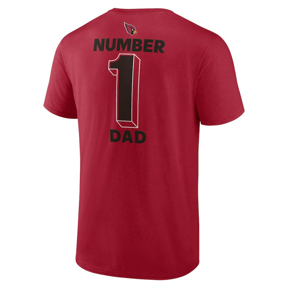 Arizona Cardinals #1 Dad Jersey T-Shirt Cardinal | NFL