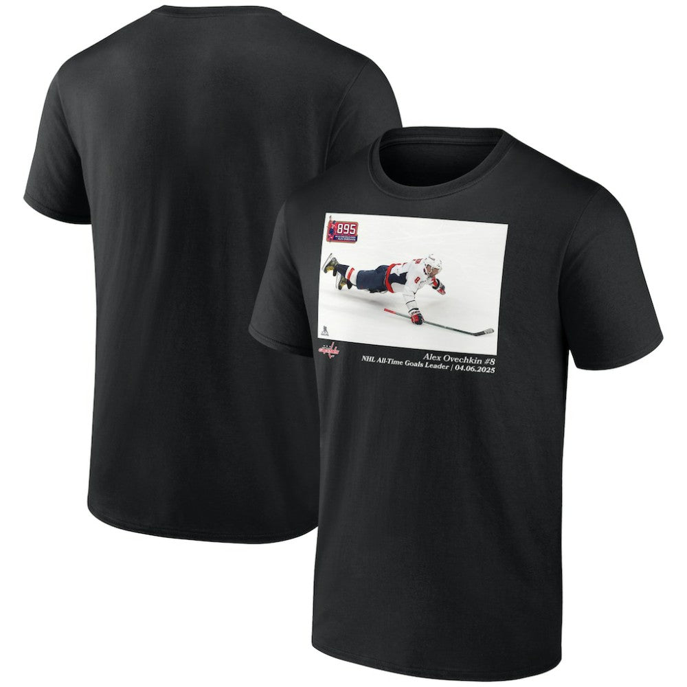 Alexander Ovechkin Washington Capitals NHL All-Time Goals Leader T-Shirt - Black - NHL