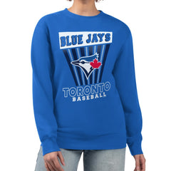 Toronto Blue Jays Starter Women's Poster Print Pullover Sweatshirt - MLB