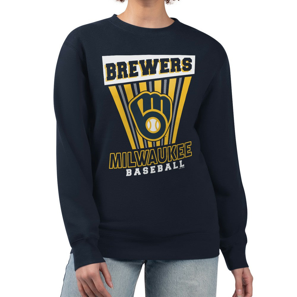 Milwaukee Brewers Starter Women's Poster Print Pullover Sweatshirt - MLB