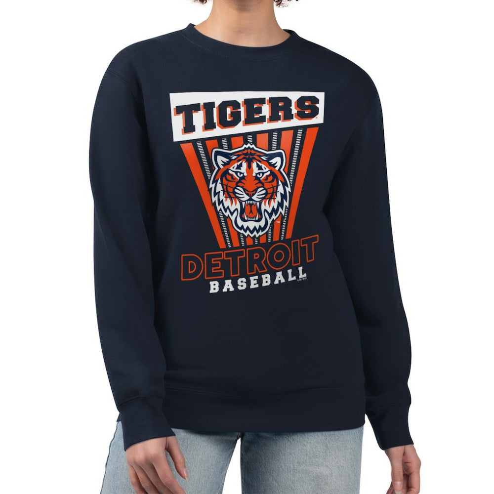 Detroit Tigers Starter Women's Poster Print Pullover Sweatshirt - MLB