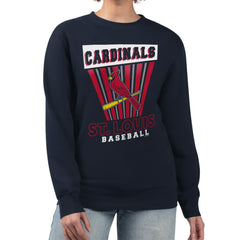 St. Louis Cardinals Starter Women's Poster Print Pullover Sweatshirt - MLB