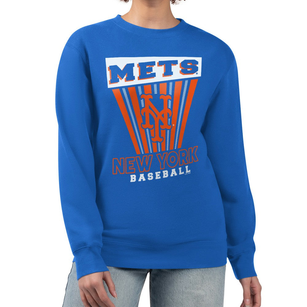 New York Mets Starter Women's Poster Print Pullover Sweatshirt - MLB