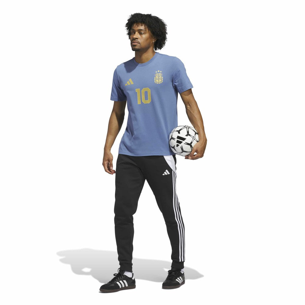 Lionel Messi Argentina National Team Name & Number T-Shirt Blue | Adidas