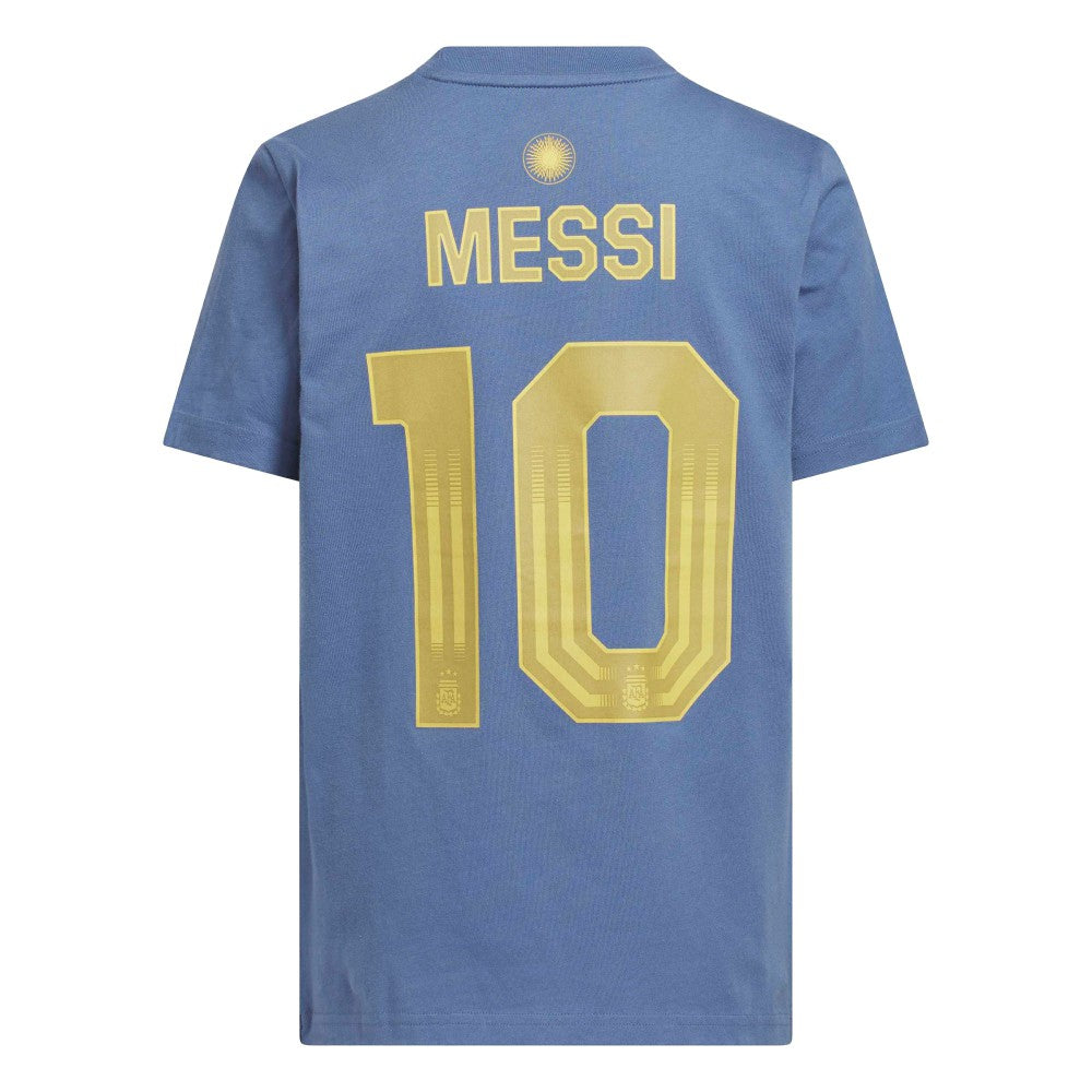 Lionel Messi Argentina National Team Youth Name & Number T-Shirt Blue | Adidas cheap