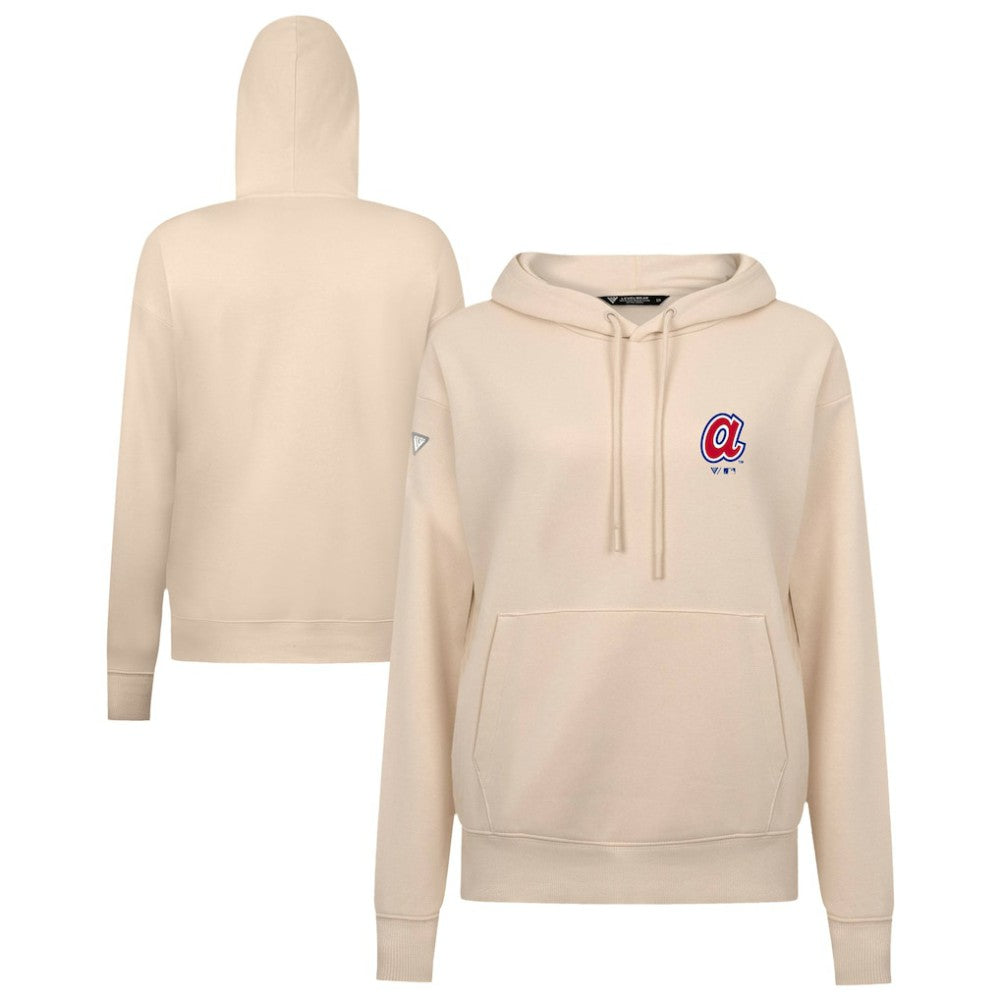 Atlanta Braves Levelwear Women's Cooperstown Collection Adorn Core Logo Pullover Hoodie - MLB