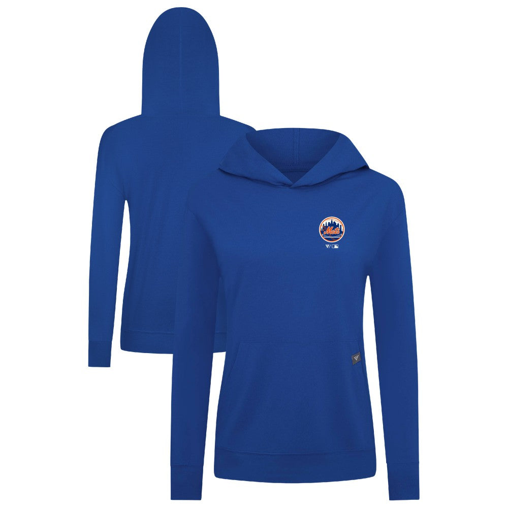 New York Mets Levelwear Women's Cooperstown Collection Relay Core Logo Pullover Hoodie - MLB