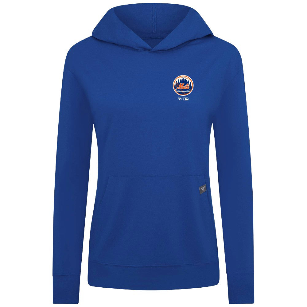 New York Mets Levelwear Women's Cooperstown Collection Relay Core Logo Pullover Hoodie - MLB