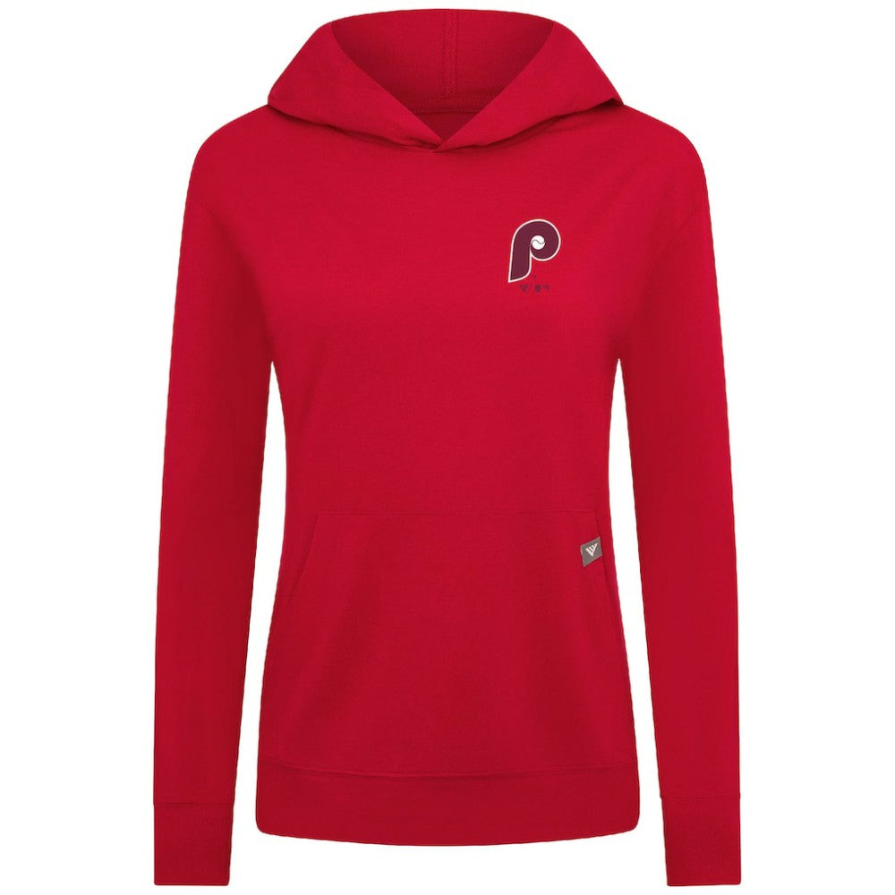Philadelphia Phillies Levelwear Women's Cooperstown Collection Relay Core Logo Pullover Hoodie - MLB