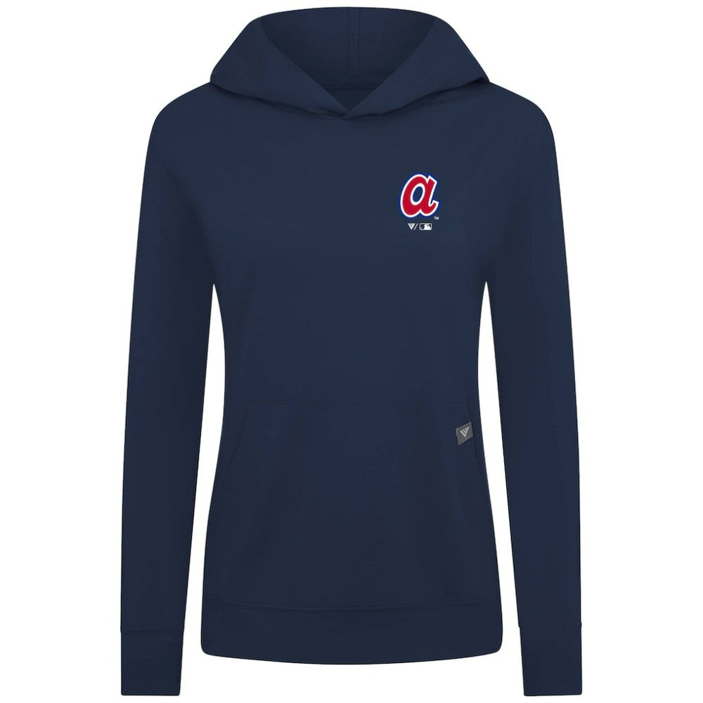 Atlanta Braves Levelwear Women's Cooperstown Collection Relay Core Logo Pullover Hoodie - MLB