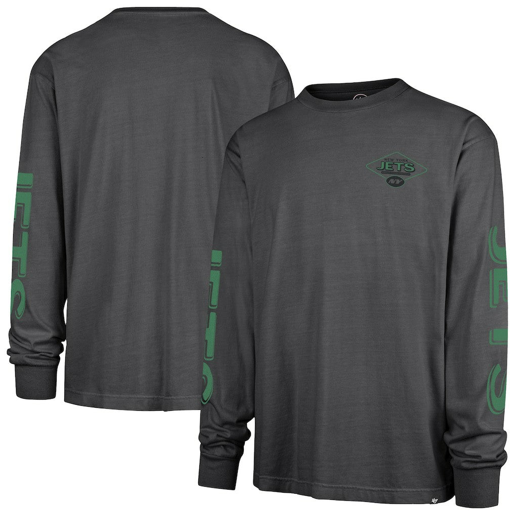 New York Jets '47 Cairn Ravine Foundation Long Sleeve T-Shirt Charcoal | 47 brand