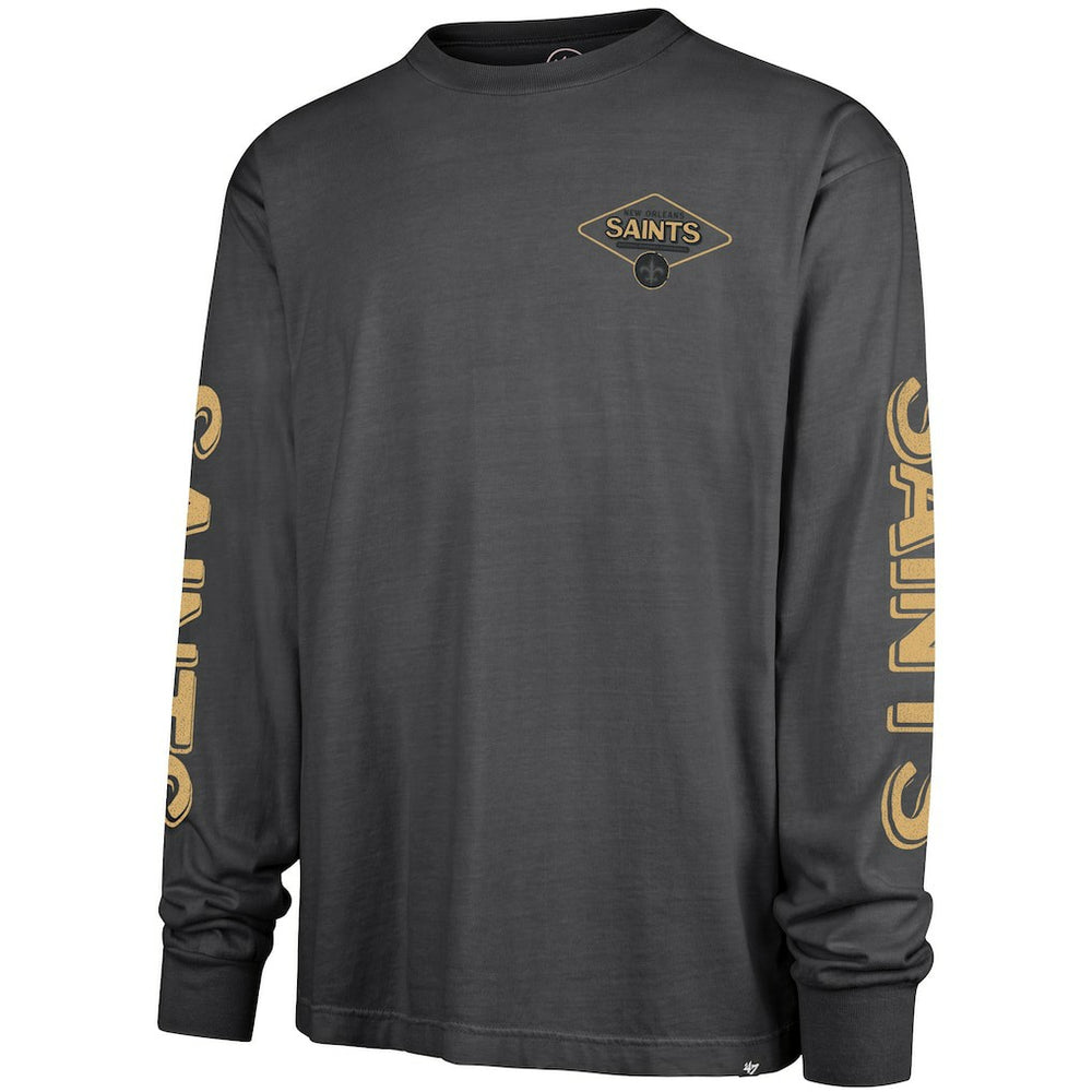 New Orleans Saints '47 Cairn Ravine Foundation Long Sleeve T-Shirt Black | 47 brand