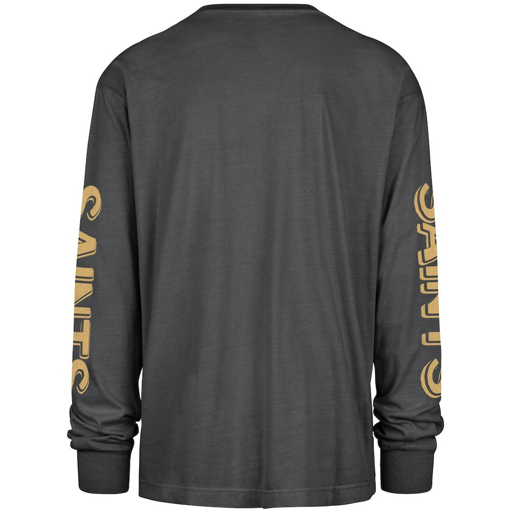 New Orleans Saints '47 Cairn Ravine Foundation Long Sleeve T-Shirt Black | 47 brand