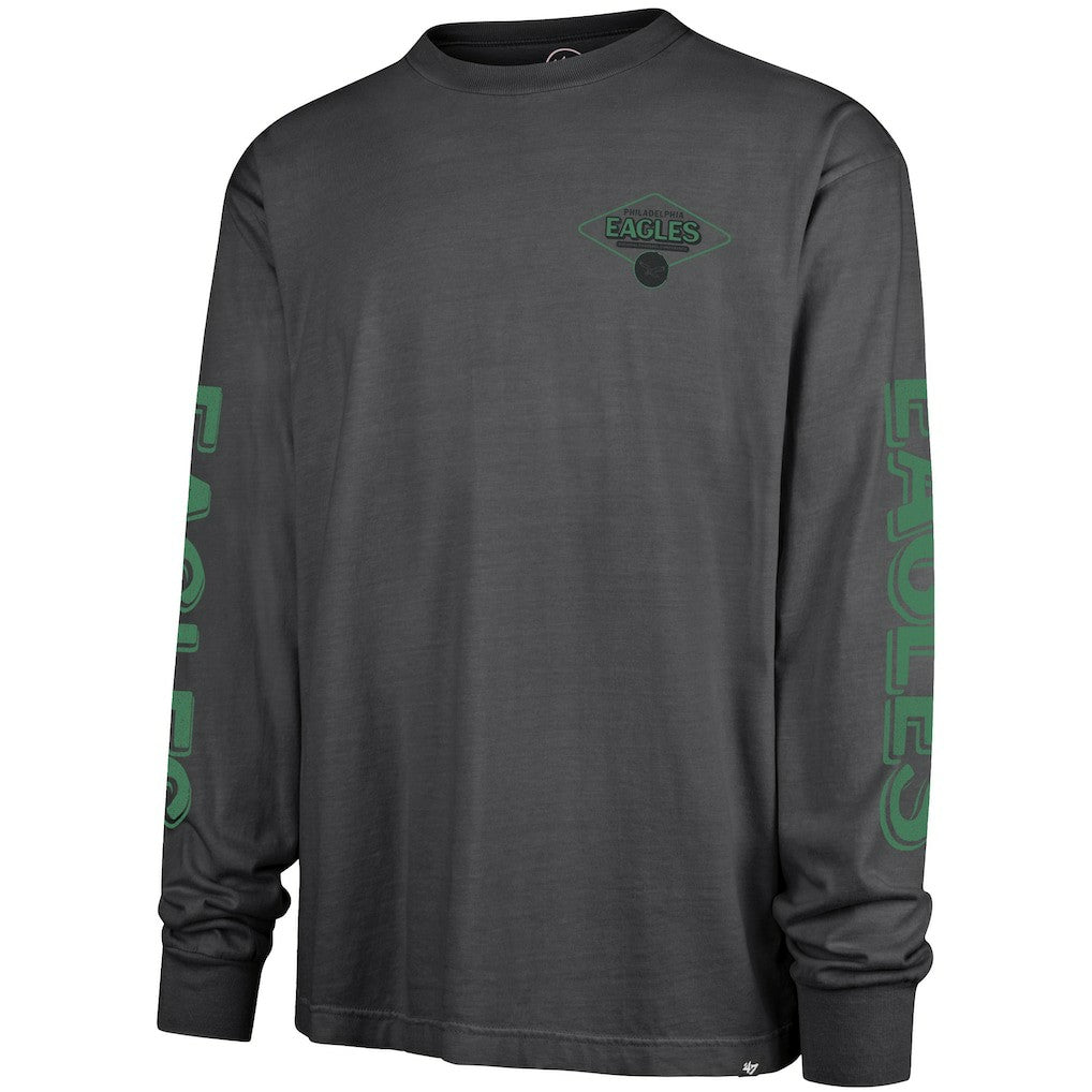 Philadelphia Eagles '47 Cairn Ravine Foundation Throwback Long Sleeve T-Shirt Black | 47 brand