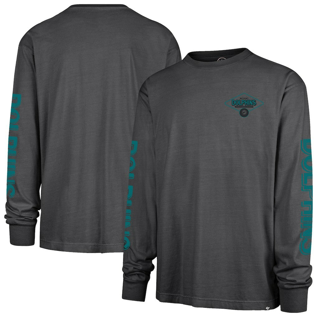 Miami Dolphins '47 Cairn Ravine Foundation Throwback Long Sleeve T-Shirt Black | 47 brand