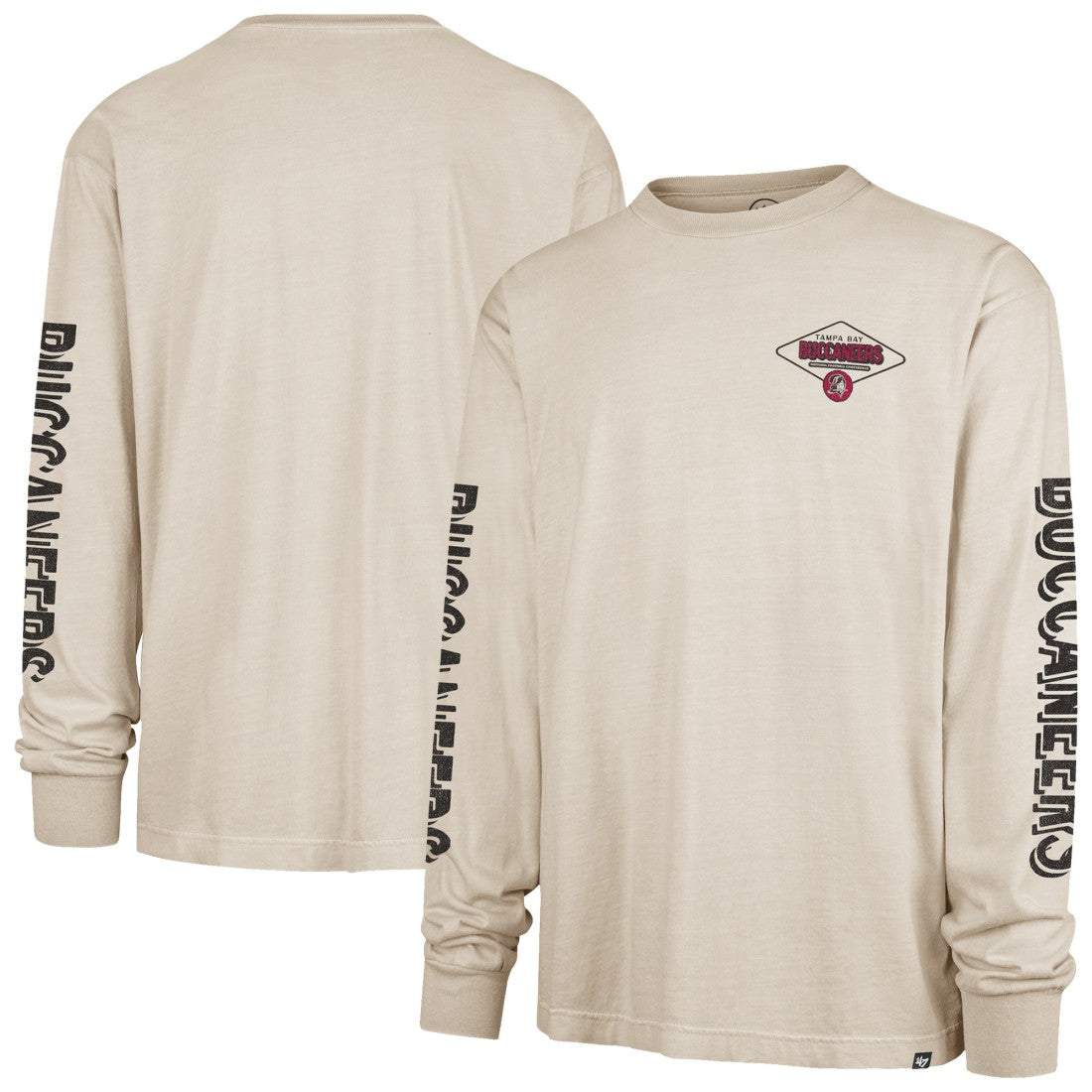 Tampa Bay Buccaneers '47 Cairn Ravine Foundation Throwback Long Sleeve T-Shirt Tan | 47 brand