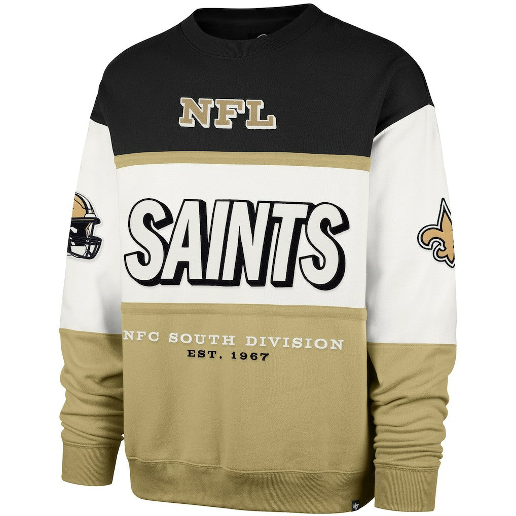 New Orleans Saints '47 Breeze Maximalist Sweatshirt Black/Gold | 47 brand