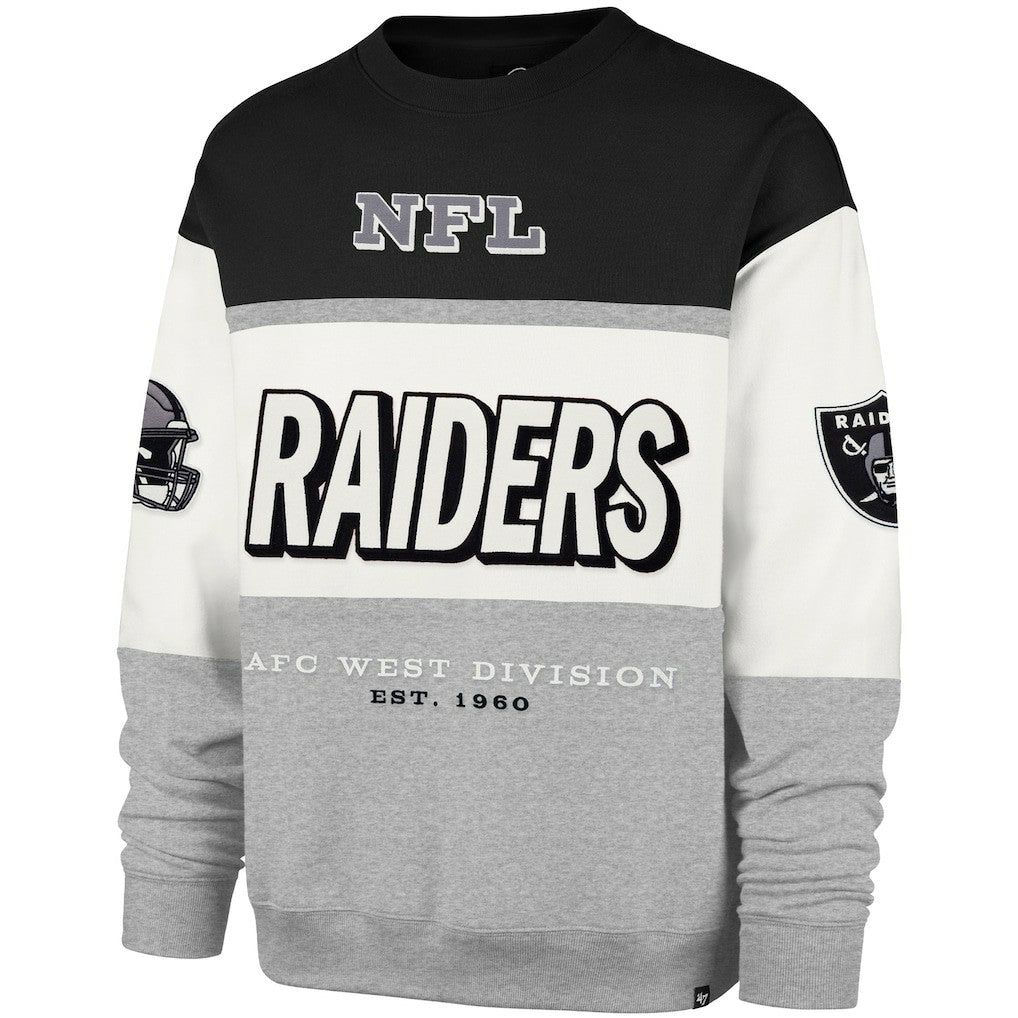 Las Vegas Raiders '47 Breeze Maximalist Sweatshirt Black/Gray | 47 brand