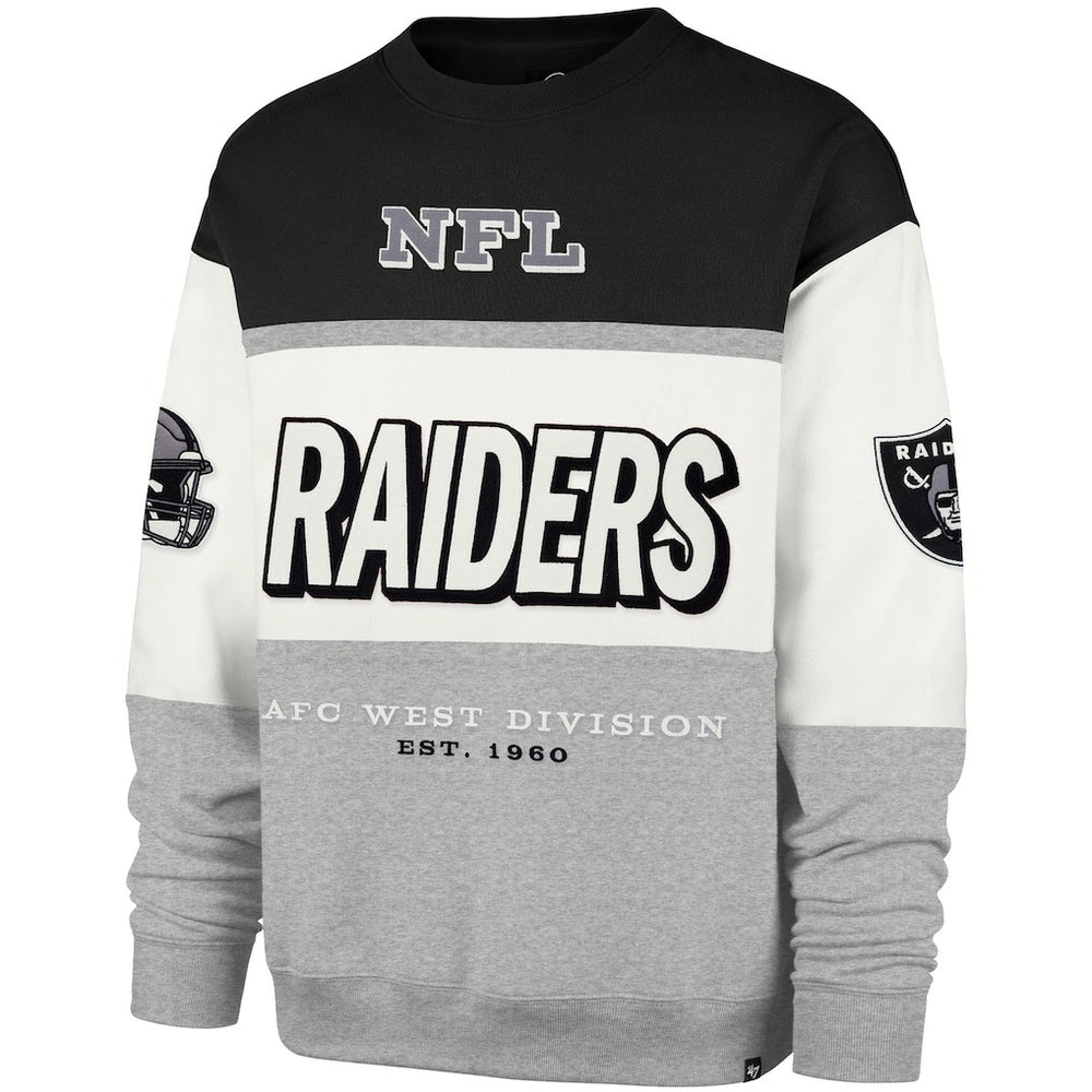 Las Vegas Raiders '47 Breeze Maximalist Sweatshirt Black/Gray | 47 brand