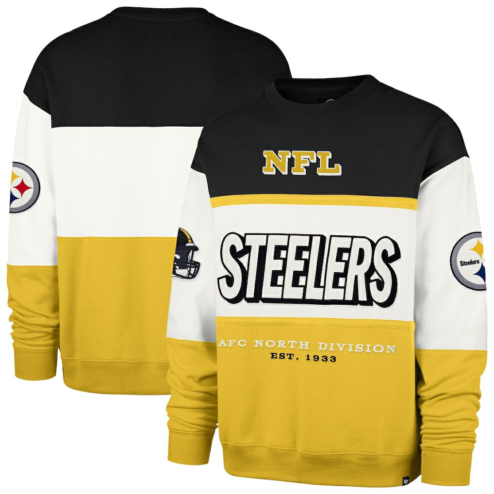 Pittsburgh Steelers '47 Breeze Maximalist Sweatshirt Black/Gold | 47 brand
