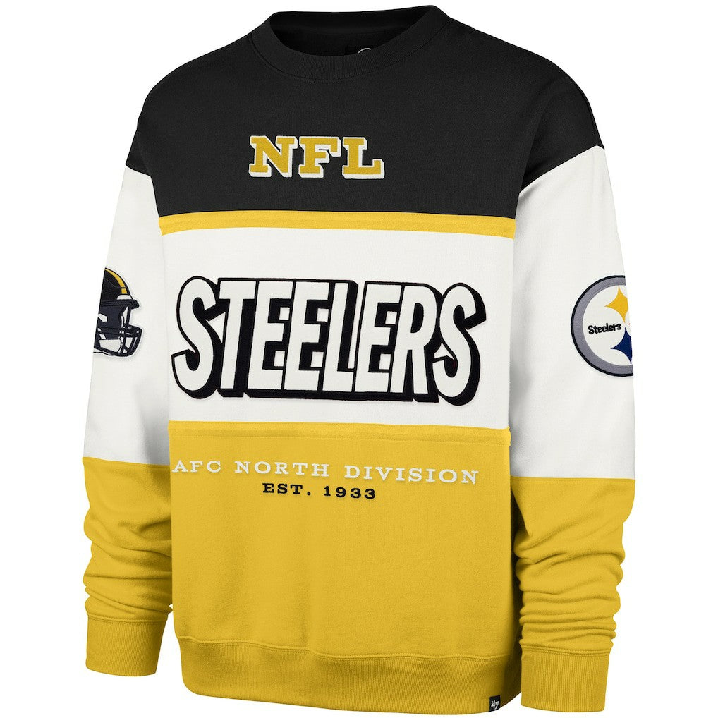 Pittsburgh Steelers '47 Breeze Maximalist Sweatshirt Black/Gold | 47 brand