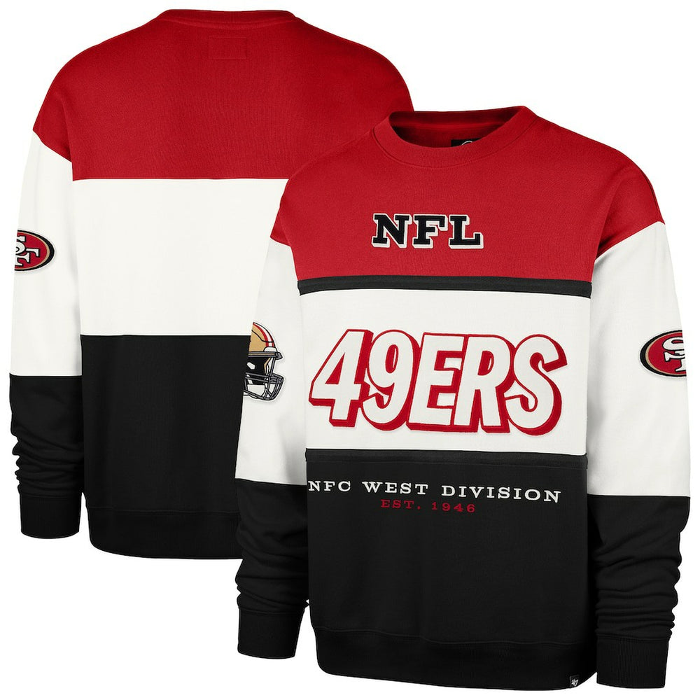 San Francisco 49ers '47 Breeze Maximalist Sweatshirt Scarlet/Black | 47 brand