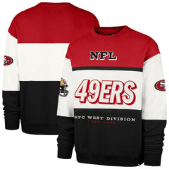 San Francisco 49ers '47 Breeze Maximalist Sweatshirt Scarlet/Black | 47 brand