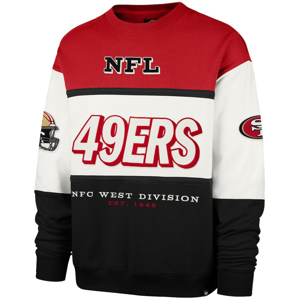 San Francisco 49ers '47 Breeze Maximalist Sweatshirt Scarlet/Black | 47 brand