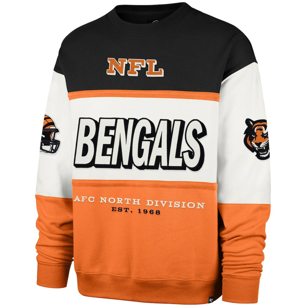 Cincinnati Bengals '47 Breeze Maximalist Sweatshirt Black/Orange | 47 brand