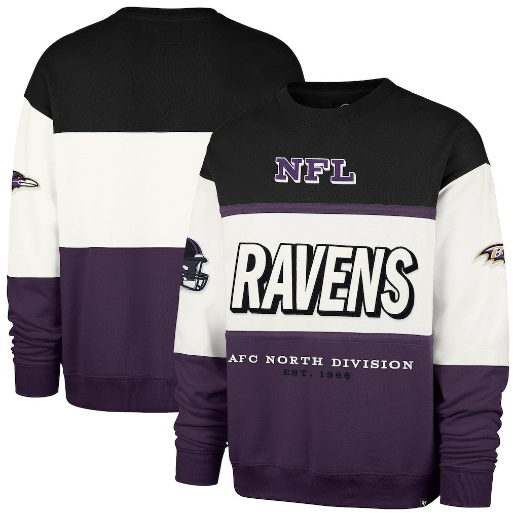 Baltimore Ravens '47 Breeze Maximalist Sweatshirt Black/Purple | 47 brand
