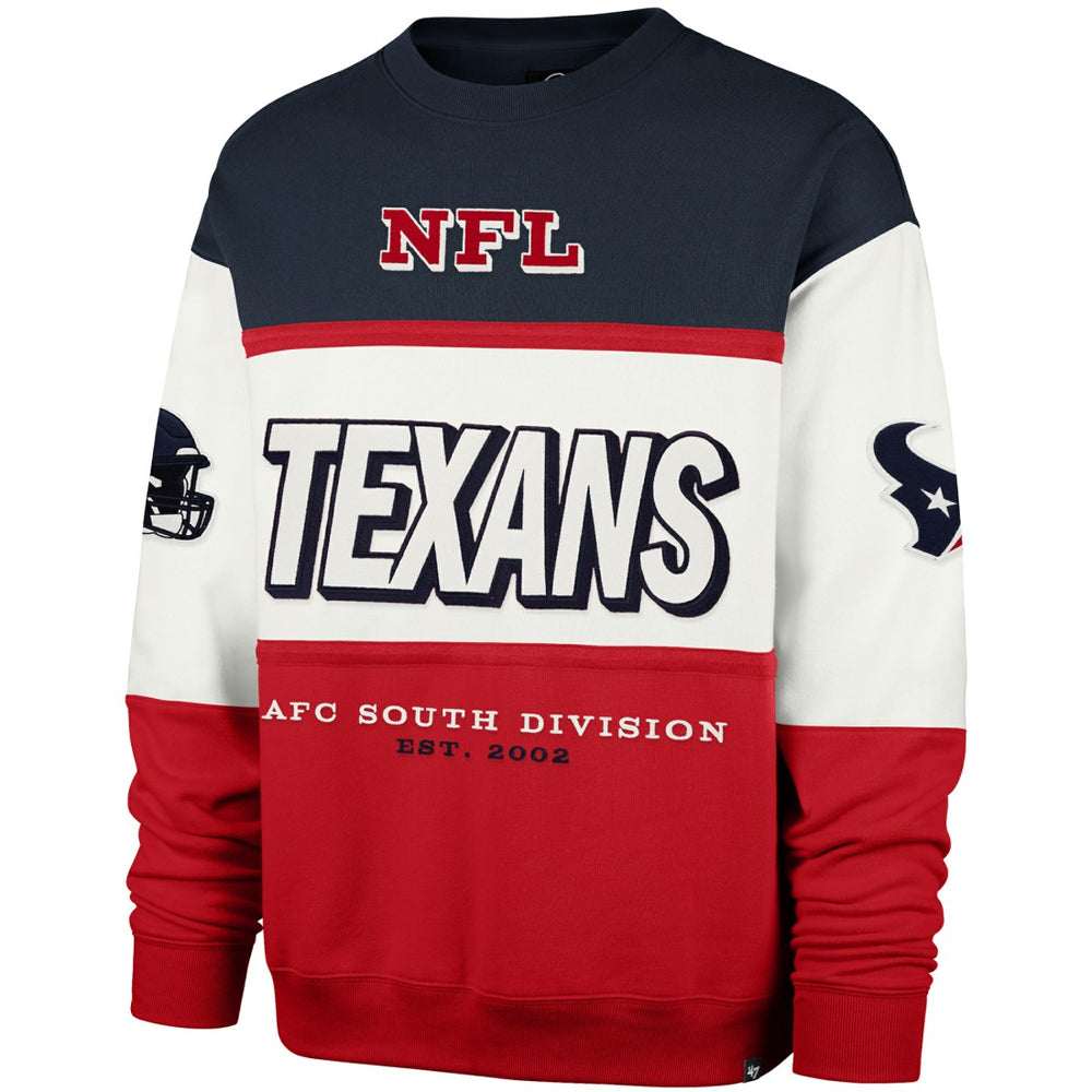 Houston Texans '47 Breeze Maximalist Sweatshirt Navy/Red | 47 brand