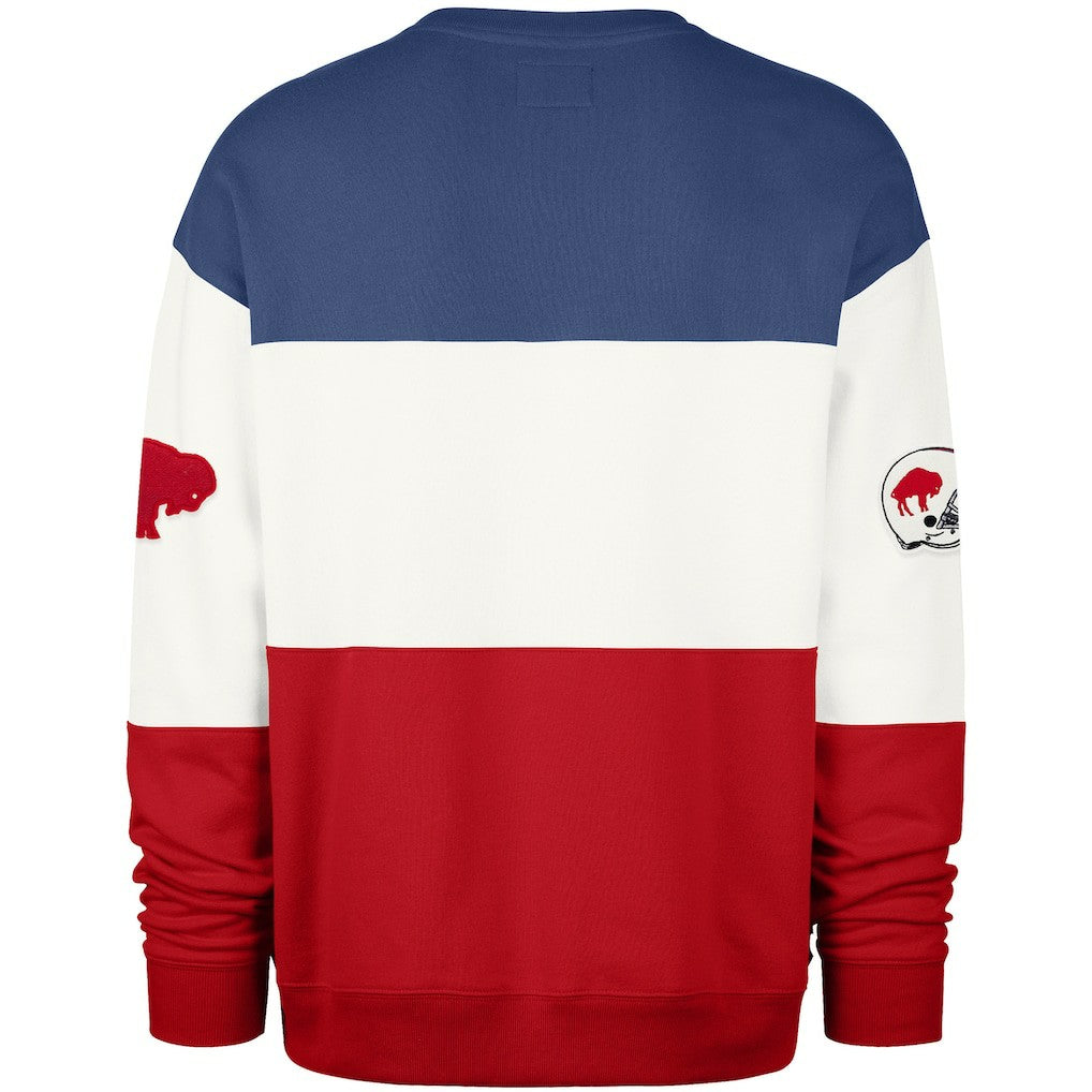 Buffalo Bills '47 Throwback Breeze Maximalist Sweatshirt Royal/Red | 47 brand
