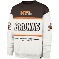 Cleveland Browns '47 Throwback Breeze Maximalist Sweatshirt White | 47 brand