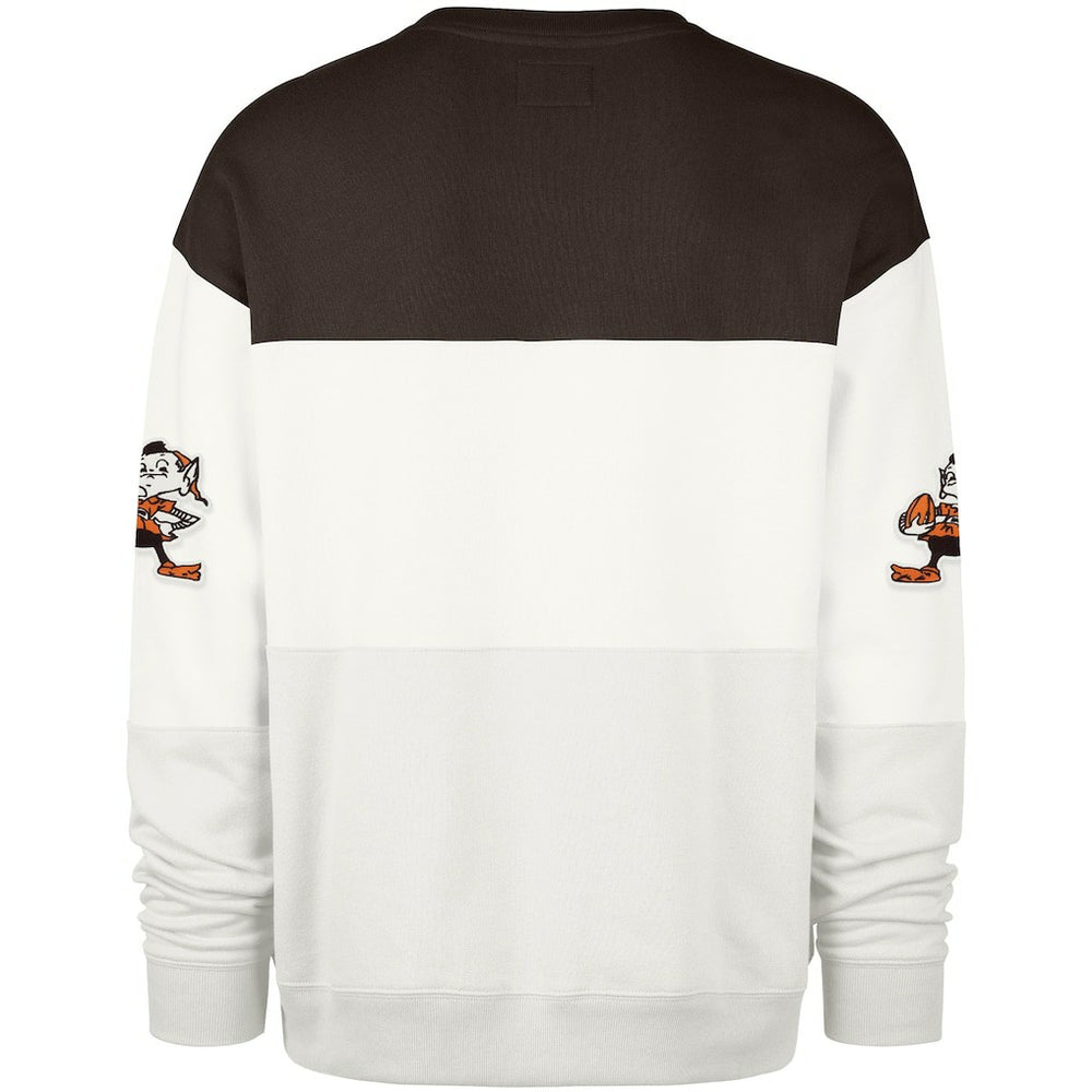 Cleveland Browns '47 Throwback Breeze Maximalist Sweatshirt White | 47 brand