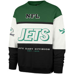 New York Jets '47 Throwback Breeze Maximalist Sweatshirt Kelly Green/Black | 47 brand
