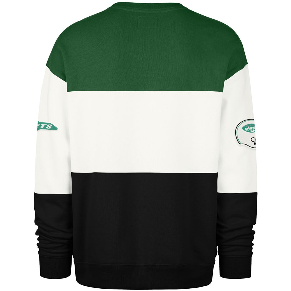 New York Jets '47 Throwback Breeze Maximalist Sweatshirt Kelly Green/Black | 47 brand