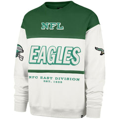 Philadelphia Eagles '47 Throwback Breeze Maximalist Sweatshirt Kelly Green/Cream | 47 brand